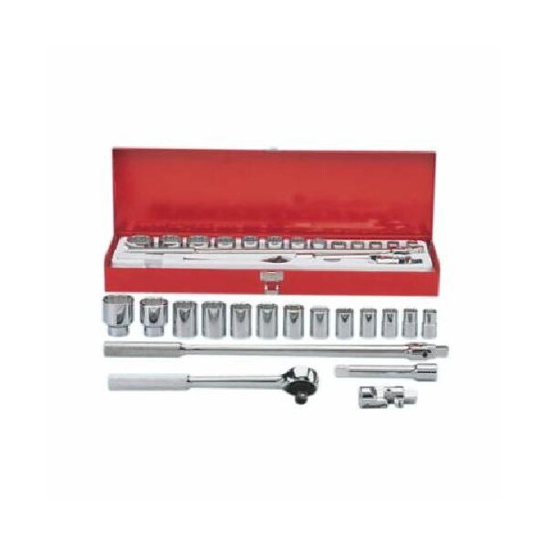 Set, Skt, 1/2, 6Pt, Std, 19Pc, Box,